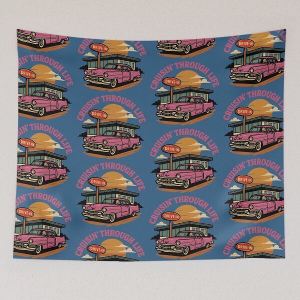 Item preview, CCruisin’ Through life Retro Car designed and sold by FarieArt.