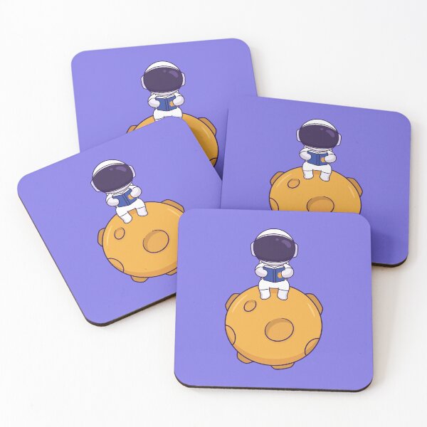 Item preview, Cute astronaut reading a book on top of moon designed and sold by alvariski.