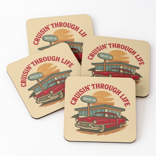 Item preview, Cruisin’ Through life Vintage Retro Car designed and sold by FarieArt.