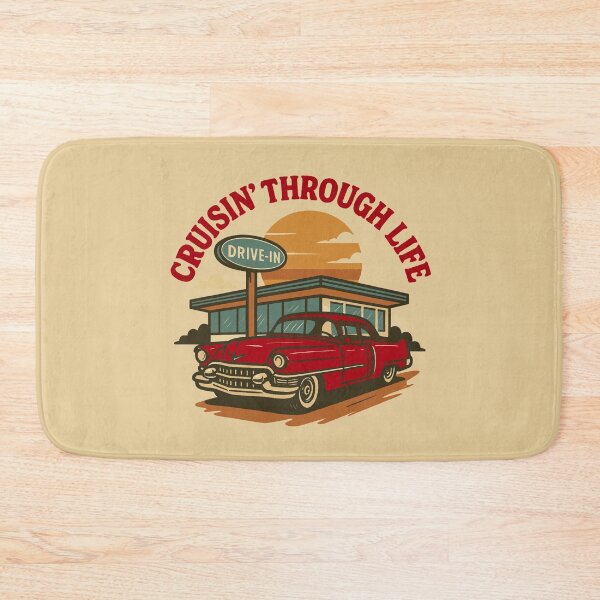Item preview, Cruisin’ Through life Vintage Retro Car designed and sold by FarieArt.