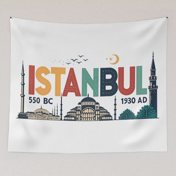 Item preview, Istanbul Through Time: A Historical Typography Masterpiece designed and sold by Melia-Store.