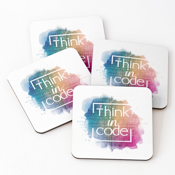 Item preview, Think in Code - Modern Binary Tech designed and sold by ArtStyleAlice.
