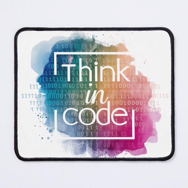 Item preview, Think in Code - Modern Binary Tech designed and sold by ArtStyleAlice.