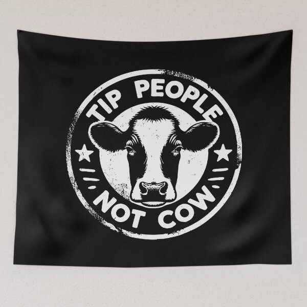 Item preview, Tip People Not Cows - Farm Sarcasm Vegan Humor designed and sold by Scaryzz.