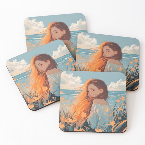 Item preview, Evening Serenity: Asian Woman's Back View by the Sea designed and sold by StudioNumber16.