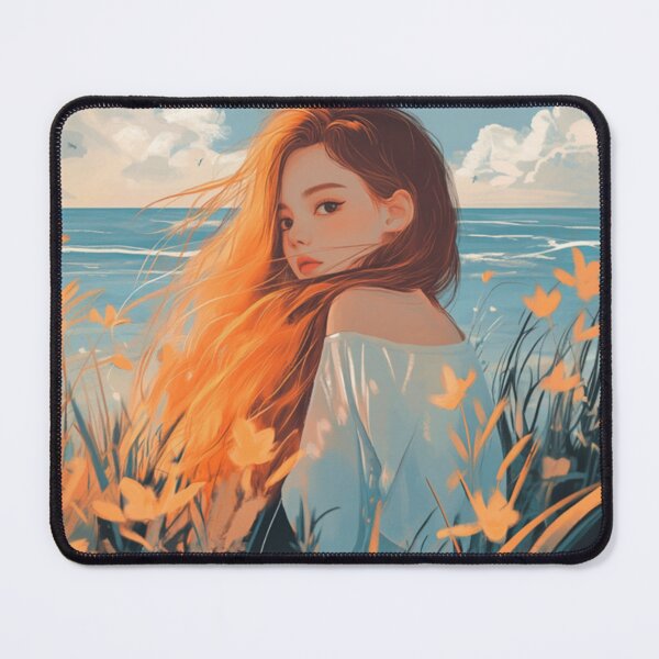 Item preview, Evening Serenity: Asian Woman's Back View by the Sea designed and sold by StudioNumber16.