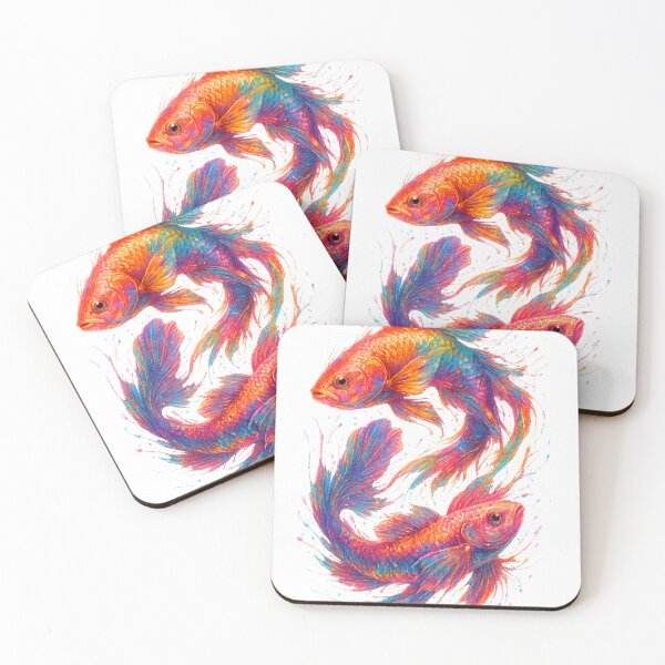Item preview, Ethereal Fish Dance – Abstract Neon Ocean Motion designed and sold by Sepinik.