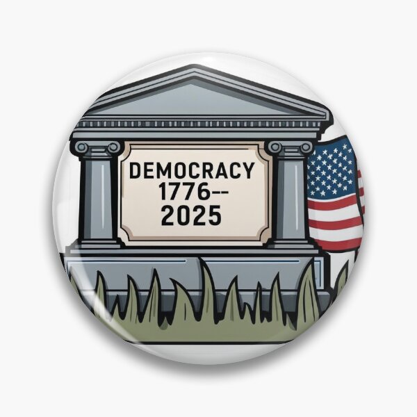 Item preview, Sticker- Tombstone democracy 1776-2025 designed and sold by CourtesyGone.