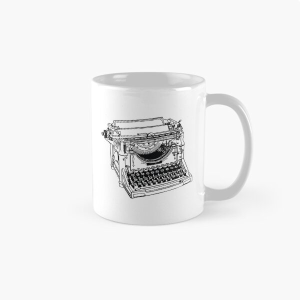 Item preview, Vintage Style Black and White Typewriter Illustration designed and sold by Jason Gunti.