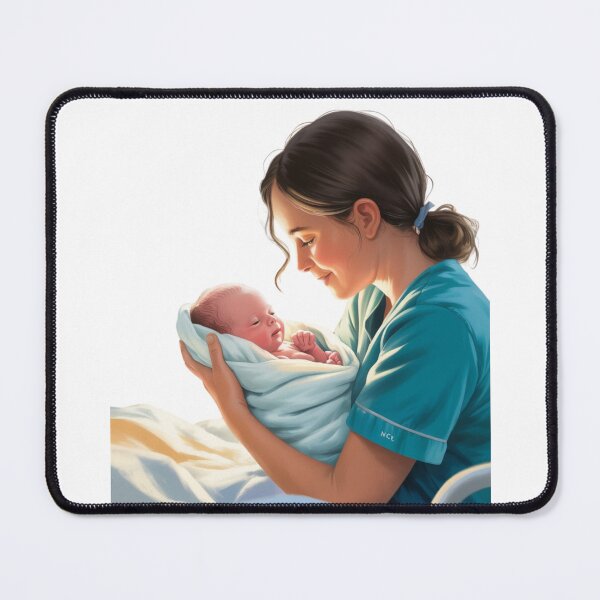 Item preview, NICU Nurse Holding Newborn – Gentle Moments of Care designed and sold by Giuggimade.
