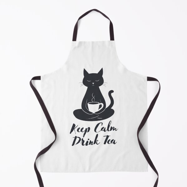 Item preview, Keep calm and drink tea zen cat and mindfulness quote designed and sold by CameltStudio.