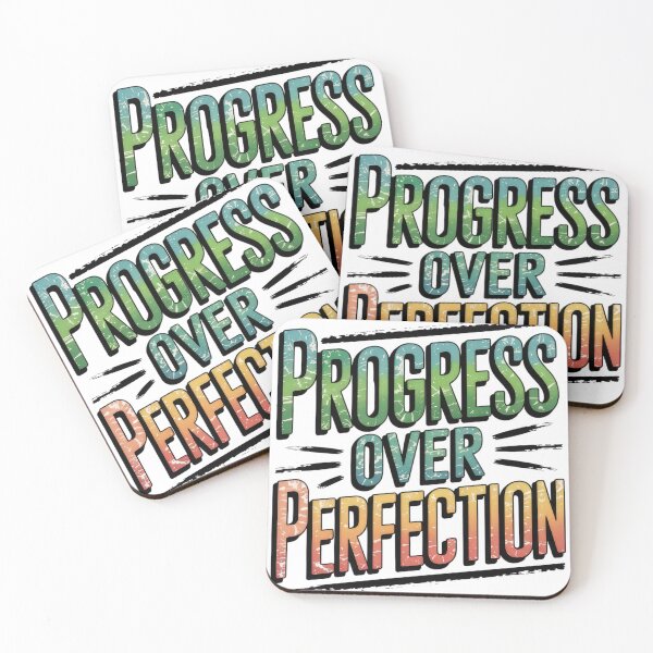 Item preview, Progress Over Perfection Motivational Quote Design designed and sold by EpicMediaShop.