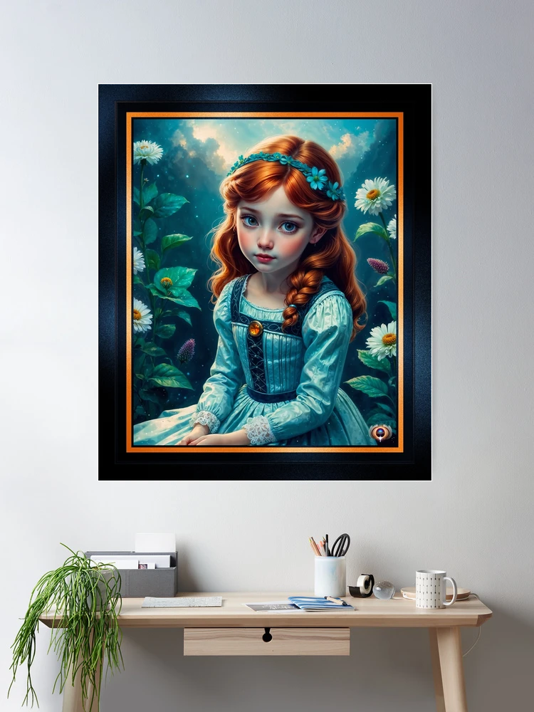 A Serene Portrait Of Lucilla Bellarosa, Amidst Garden Blossoms AI Concept Art by Xzendor7 2 A Serene Portrait Of Lucilla Bellarosa, Amidst Garden Blossoms Enchanting AI Concept Art by Xzendor7 Room Decor Poster Art Print