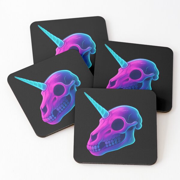 Item preview, Neon Unicorn Skull – Magical unicorn skull in glow style designed and sold by AlphaAutomation.