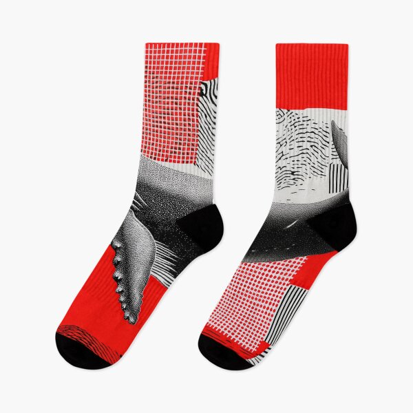 Item preview, Graphic Whale Art – Surreal Black and Red Pop Design with Ocean-Inspired Patterns designed and sold by Retrocranio.