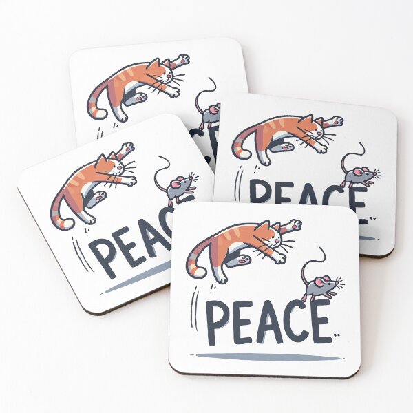 Item preview, Peace // Cat Vs Mice Edition designed and sold by Scaryzz.