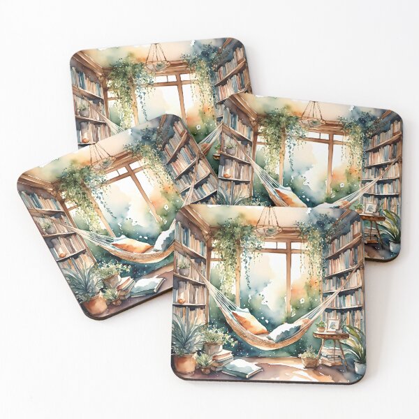Item preview, Cozy Reading Nook - Book Lover’s Hammock Retreat designed and sold by ArtStyleAlice.