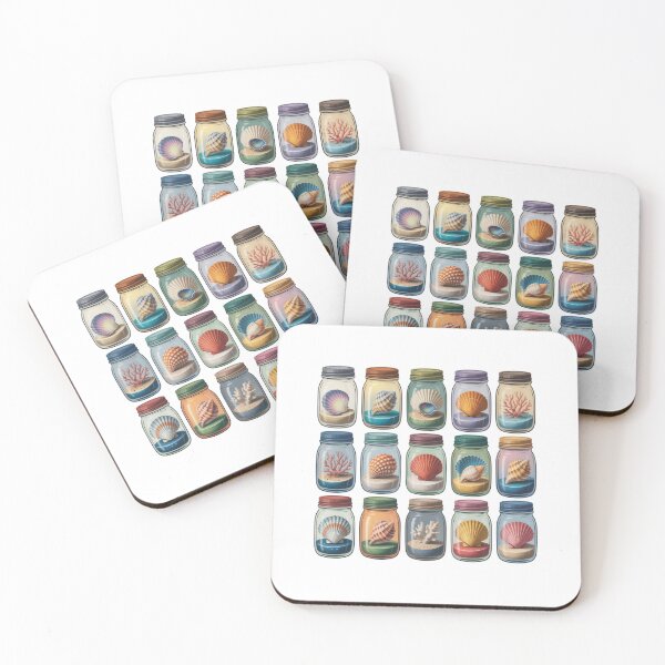 Item preview, Seashell Collection in Jars designed and sold by jkrphoto.
