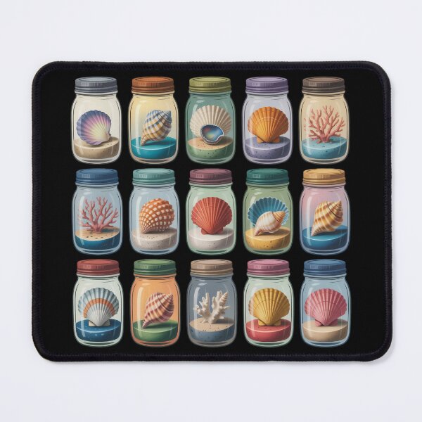 Item preview, Seashell Collection in Jars designed and sold by jkrphoto.