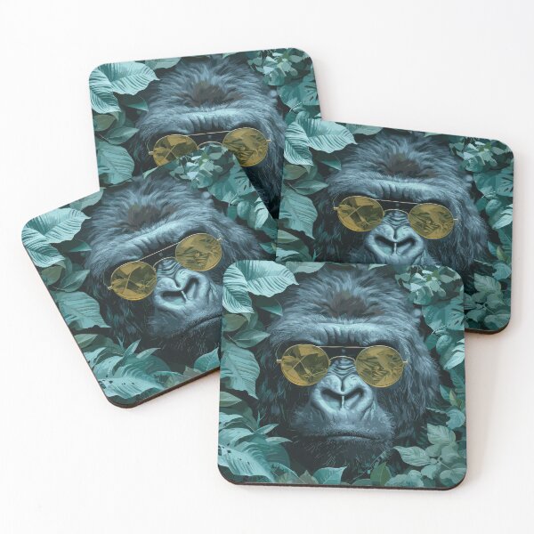 Item preview, Jungle Gorilla with Sunglasses – Cool Monkey Design designed and sold by Daagath.