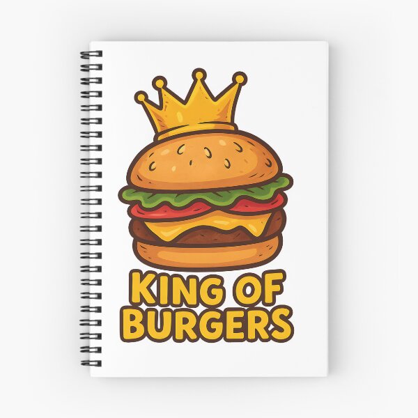Item preview, King of Burgers – Cartoon burger with crown designed and sold by AlphaAutomation.