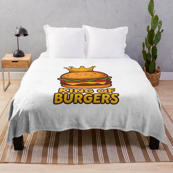 Item preview, King of Burgers – Cartoon burger with crown designed and sold by AlphaAutomation.