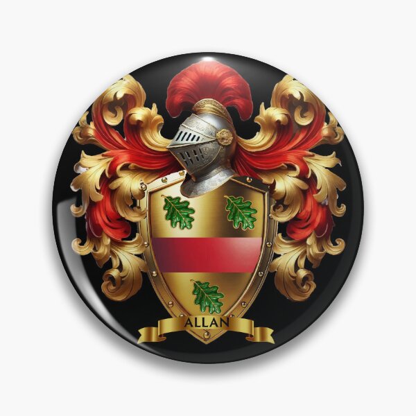 Item preview, Allan Family Crest Oak Leaves of Endurance & Honor designed and sold by Highlandkings.