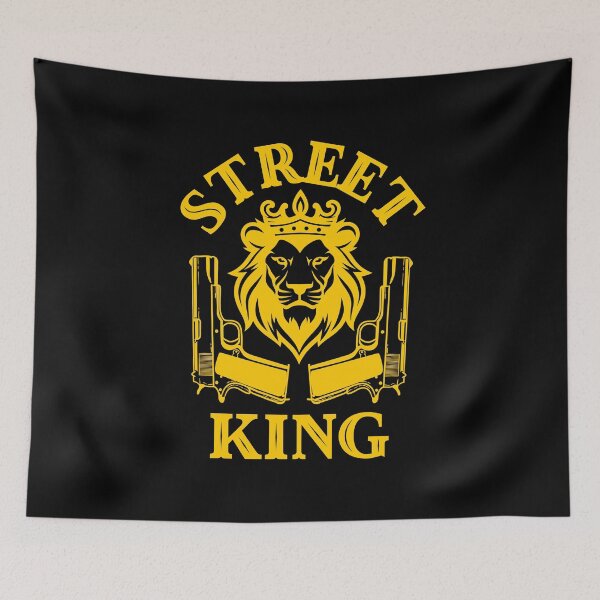 Item preview, Street King Lion – Crown & Pistols designed and sold by UNK-Fatigues.