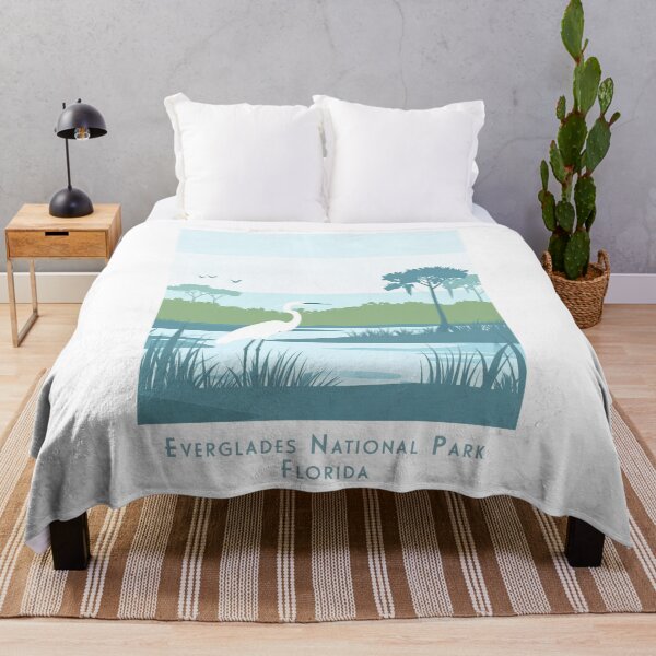 Item preview, Everglades National Park Florida – Minimalist Retro Vintage Style Wildlife Poster with Heron designed and sold by pod24.