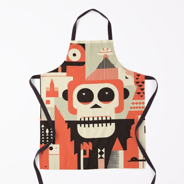 Item preview, Abstract Skull Jungle Art – Bold Geometric Monkey and Nature Pop Design designed and sold by Retrocranio.