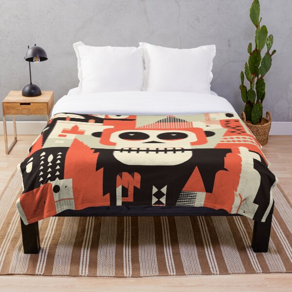 Item preview, Abstract Skull Jungle Art – Bold Geometric Monkey and Nature Pop Design designed and sold by Retrocranio.