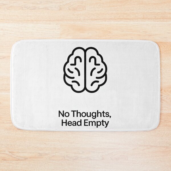 Item preview, No Thoughts Head Empty: Funny Brain Meme Minimalist Design designed and sold by Ab.stylelab.