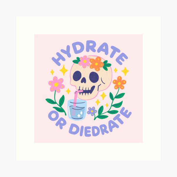 Item preview, Hidratar o morir Calavera linda designed and sold by Itouchedabee.