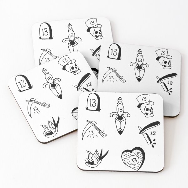 Item preview, Traditional Tattoo Flash - Friday the 13th Sticker Pack designed and sold by StixArt.