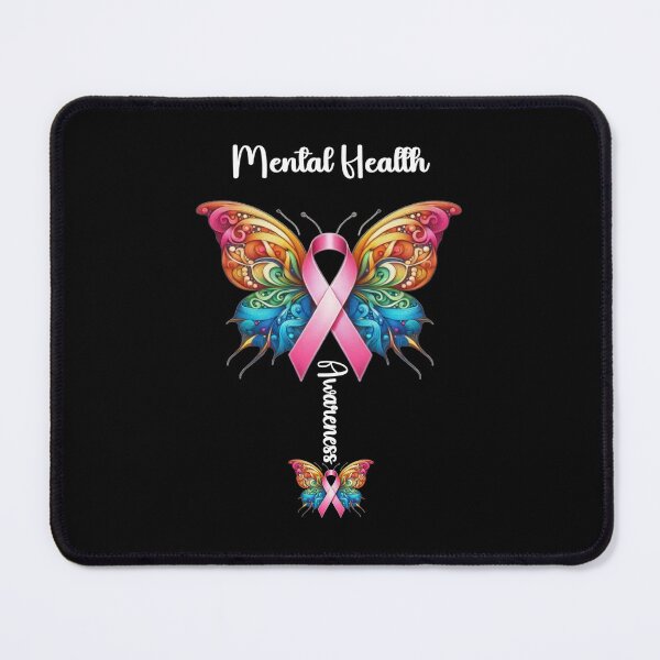 Item preview, Butterfly Motivational Mental Health Awareness Pink Ribbon Men Women designed and sold by Creat-Des.