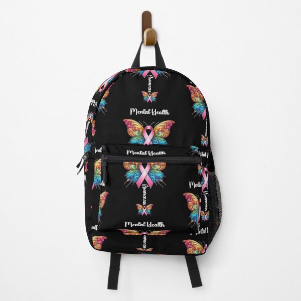 Item preview, Butterfly Motivational Mental Health Awareness Pink Ribbon Men Women designed and sold by Creat-Des.