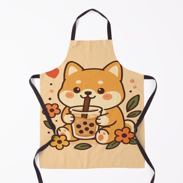 Item preview, “Boba Joy – Shiba Inu Kawaii with Bubble Tea” designed and sold by GalenaDeco.
