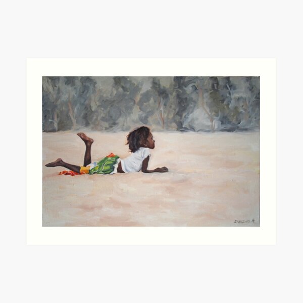 The girl Art Print