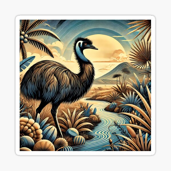 Item preview, Emu Art #12 | Emu Lovers designed and sold by ksgraphics222.