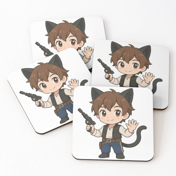 Item preview, Kawaii Han Solo Cat Boy designed and sold by Mriven.