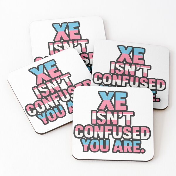 Item preview, Xe Isn’t Confused – Bold Trans Pride Statement designed and sold by Haus Of Sin.