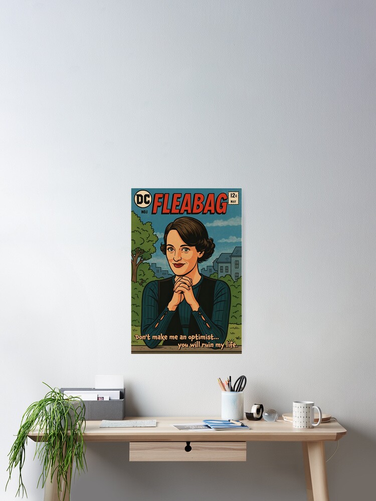 Imagen 2 de 3, Póster con la obra Fleabag el optimista, diseñada y vendida por Wanderdreaming.