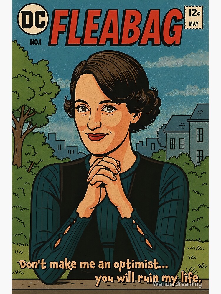 Imagen 3 de 3, Póster con la obra Fleabag el optimista, diseñada y vendida por Wanderdreaming.