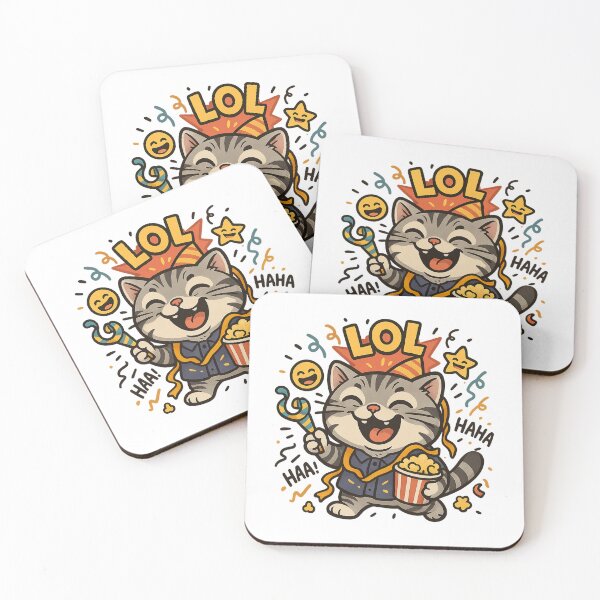 Item preview, LOL! Funny Laughing Cat – Popcorn Comedy Time designed and sold by 奇0904.