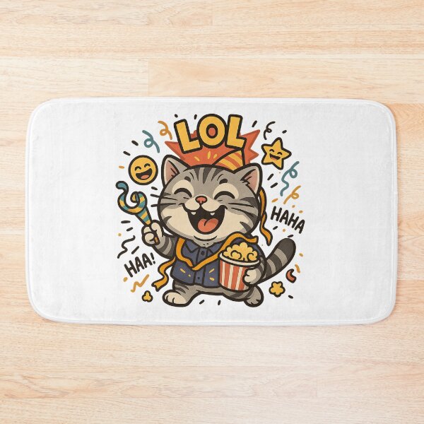 Item preview, LOL! Funny Laughing Cat – Popcorn Comedy Time designed and sold by 奇0904.