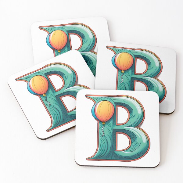 Item preview, Stylized letter B decorated with hot air balloon graphic sticker. designed and sold by HEMRO.