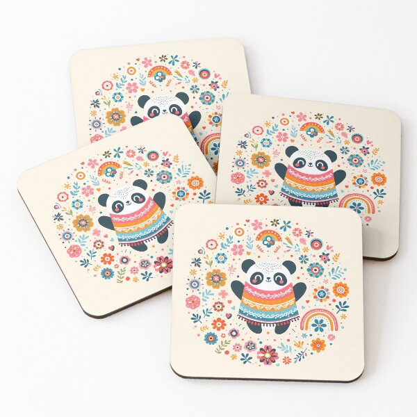 Item preview, Pick me up Panda - Scandinavian Folk Art by heidiannemorris © designed and sold by FOLK ART FUSION by heidiannemorris.