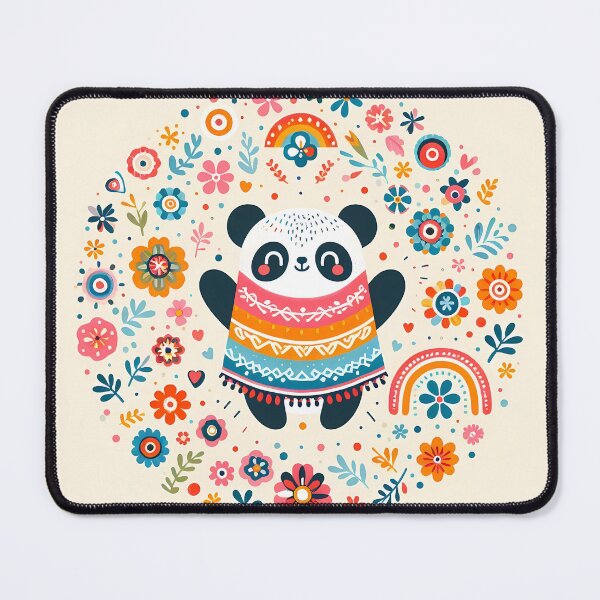 Item preview, Pick me up Panda - Scandinavian Folk Art by heidiannemorris © designed and sold by FOLK ART FUSION.