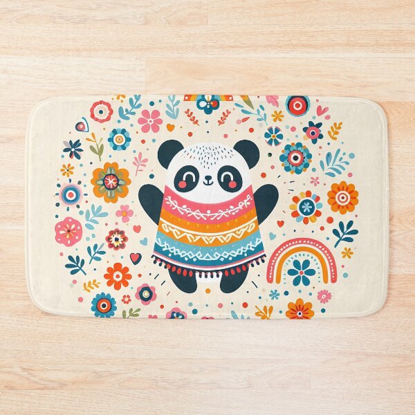 Item preview, Pick me up Panda - Scandinavian Folk Art by heidiannemorris © designed and sold by FOLK ART FUSION by heidiannemorris.