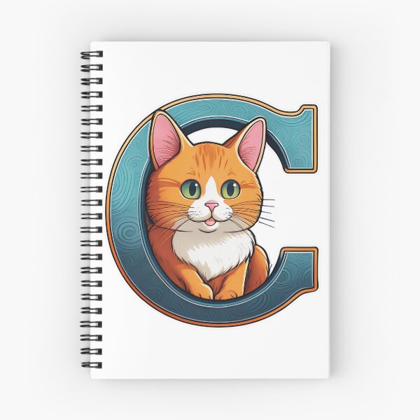 Item preview, Stylized letter C decorated with cute ginger cat graphic sticker design. designed and sold by HEMRO.